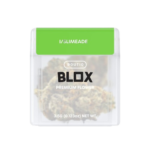 Slimeade cannabis flower featuring dense, frosty green buds with orange pistils and vibrant trichome coverage.